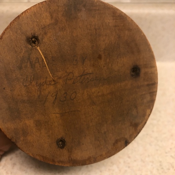 VTG carved wooden bowl - Picture 2 of 3